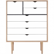 Andersen Furniture - S8 Kommode Alpino (Weiß) - Eiche Geseift
