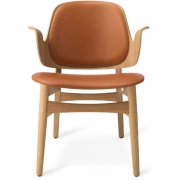 Warm Nordic - Gesture Loungesessel Komplett gepolstert Camel Silk 0250 (Gestell: Eiche geölt)