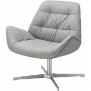 Thonet - 809 Lounge-Sessel Step Melange 60004 (Gestell: Edelstahl)