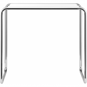 Thonet - B 9 c Beistelltisch TS 9015 Cool White decklackiert (Gestell: Chrom Standard)