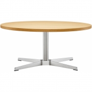 Thonet - 1808 Beistelltisch TP 107 Aufgehellt Beize (Gestell: Edelstahl)