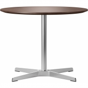 Thonet - 1809 Beistelltisch TP 24 Nussbaum Beize (Gestell: Edelstahl)