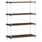 Moebe - Shelving System s.115.1.A Regal, Einfach Eiche geräuchert/Weiß