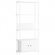 Moebe - Shelving System s.200.1.B Regal, Einfach Weiß/Weiß