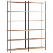 Moebe - Shelving System s.200.2.B Regal, Doppelt 
