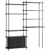 Moebe - Shelving System s.200.2.F Regal, Doppelt 