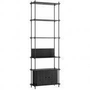 Moebe - Shelving System s.255.1.B Regal, Einfach Schwarz/Schwarz