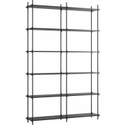 Moebe - Shelving System s.255.2.B Regal, Doppelt 