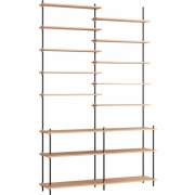 Moebe - Shelving System s.255.2.D Regal, Doppelt 