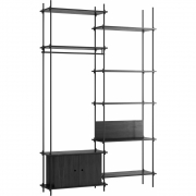 Moebe - Shelving System s.255.2.G Regal, Doppelt 