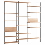 Moebe - Shelving System s.255.3.A Regal, Dreifach 