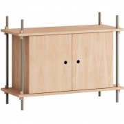 Moebe - Shelving System s.65.1.B Regal, Einfach Eiche/Warmes Grau