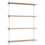 Moebe - Wall Shelving ws.115.1 Wandregal, Einfach Eiche/Weiß