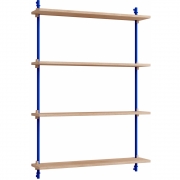 Moebe - Wall Shelving ws.115.1 Wandregal, Einfach Eiche/Tiefblau