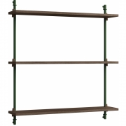 Moebe - Wall Shelving ws.85.1 Wandregal, Einfach Eiche geräuchert/Kieferngrün