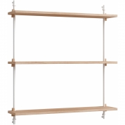 Moebe - Wall Shelving ws.85.1 Wandregal, Einfach Eiche/Weiß