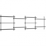 Moebe - Wall Shelving ws.85.4 Wandregal, Vierfach Schwarz/Schwarz