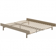 Moebe - Bett 140 cm mit Lattenrost Sand | Ohne Tische