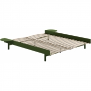 Moebe - Bett 160 cm mit Lattenrost Grün | 2 Tische