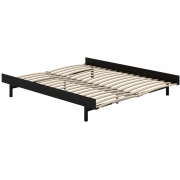 Moebe - Bett 160 cm mit Lattenrost Schwarz | Ohne Tische