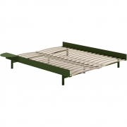 Moebe - Bett 160 cm mit Lattenrost Grün | 1 Tisch