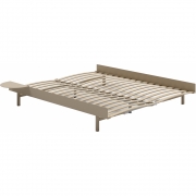 Moebe - Bett 160 cm mit Lattenrost Sand | 1 Tisch