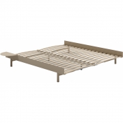 Moebe - Bett 180 cm mit Lattenrost Sand | 1 Tisch
