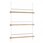 Moebe - MS.115.1 Magazin Regal Eiche Eiche / Weiß