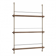 Moebe - MS.115.1 Magazin Regal Eiche geräuchert Warmes Grau