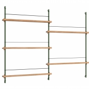 Moebe - MS.115.2 Magazin Regal Eiche Eiche / Piniengrün