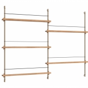 Moebe - MS.115.2 Magazin Regal Eiche Eiche / Warmes Grau