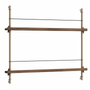 Moebe - MS.65.1 Magazin Regal Eiche geräuchert Warmes Grau