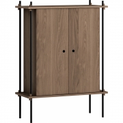 Moebe - Shelving System s.115.1.C Regal, Einfach Eiche geräuchert/Schwarz