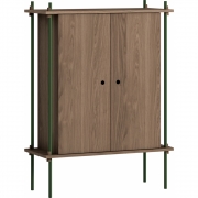 Moebe - Shelving System s.115.1.C Regal, Einfach Eiche geräuchert/Kiefergrün