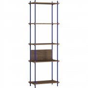 Moebe - Shelving System s.200.1.I Regal, Einfach Eiche geräuchert/Tiefblau
