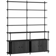 Moebe - Shelving System s.200.2.H Regal, Doppelt 