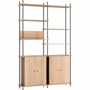 Moebe - Shelving System s.255.2.H Regal, Doppelt 