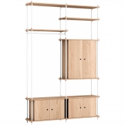 Moebe - Shelving System s.255.2.J Regal, Doppelt 