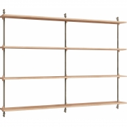 Moebe - Wall Shelving ws.115.2.B Wandregal, Doppelt 