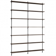 Moebe - Wall Shelving ws.230.2.B Wandregal, Doppelt Eiche geräuchert/Schwarz