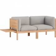 Moebe - Modular Sofa 2-Sitzer mit Armlehnen und Beistelltisch Autumn