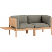Moebe - Modular Sofa 2-Sitzer mit Armlehnen und Beistelltisch Re-Wool