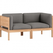 Moebe - Modular Sofa 2-Sitzer mit Armlehnen Autumn