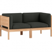 Moebe - Modular Sofa 2-Sitzer mit Armlehnen Re-Wool