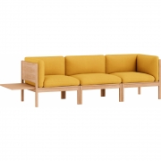 Moebe - Modular Sofa 3-Sitzer mit Armlehnen und Beistelltisch Field
