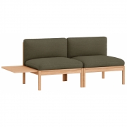 Moebe - Modular Sofa 2-Sitzer mit Beistelltisch Re-Wool
