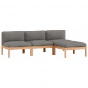 Moebe - Modular Sofa 3-Sitzer mit Chaise Longue Autumn