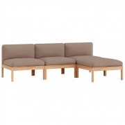 Moebe - Modular Sofa 3-Sitzer mit Chaise Longue Field