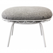 Magis - Pina Ottomane / Hocker Outdoor Weiß/Grau (Polyhedra 111)