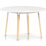 Magis - Steelwood Tisch Ø120 cm Weiß/Natur Buche